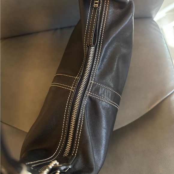 Vintage COACH LEGACY Hobo Shoulder Purse Hand Bag Black Leather - Picture 8 of 12
